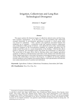 Irrigation, Collectivism and Long
