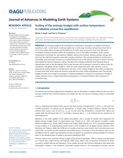 Scaling of the entropy budget with surface temperature in