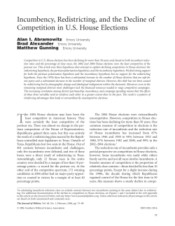 Incumbency, Redistricting, and the Decline of