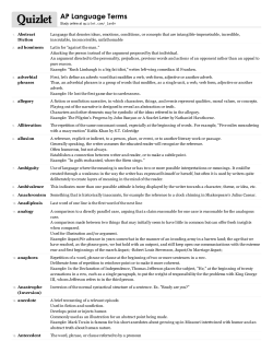 Print › AP Language Terms | Quizlet