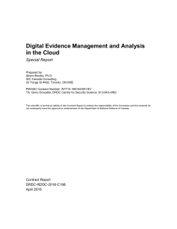 Digital Evidence Management and Analysis in the Cloud