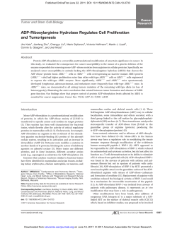 ADP-Ribosylarginine Hydrolase Regulates Cell