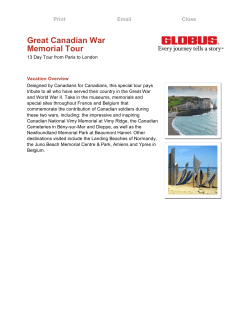 Great Canadian War Memorial Tour