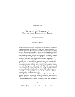 Hybridity in Contemporary Postcolonial Theory