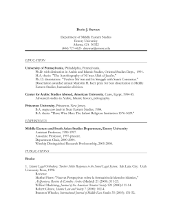 Curriculum Vitae - (MESAS) in Emory