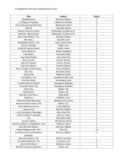 a list of Tumble Books with available Reading Counts