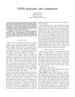 GNSS principles and comparison - Service