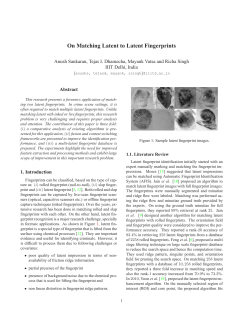 On Matching Latent to Latent Fingerprints