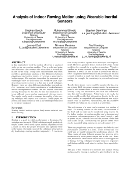 Analysis of Indoor Rowing Motion using Wearable Inertial Sensors