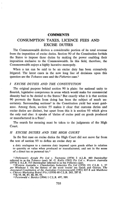 consumption taxes, licence fees and excise duties