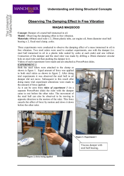 Observing The Damping Effect In Free Vibration