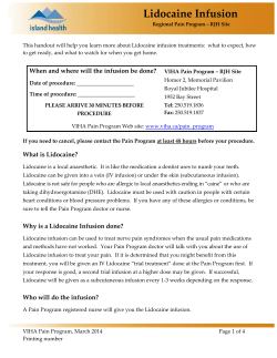 Lidocaine Infusion