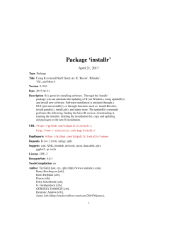 Package `installr`