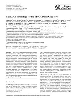 The EDC3 chronology for the EPICA Dome C ice core