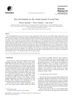 Eye movements in the visual search of word lists