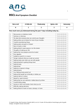 BSCL Brief Symptom Checklist
