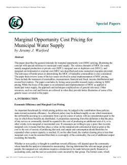 Marginal Opportunity Cost Pricing for Municip