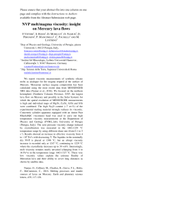 NVP melt/magma viscosity: insight on Mercury lava flows