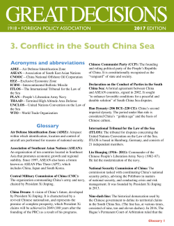 3. Conflict in the South China Sea