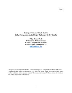 Superpowers and Small States: U.S., China, and India Vie for