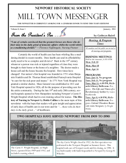January 2014 - Newport, NH Historical Society
