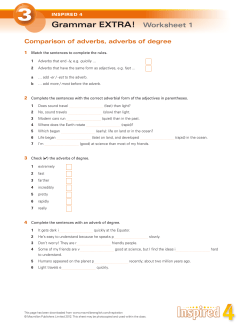 Comparison of adverbs, adverbs of degree