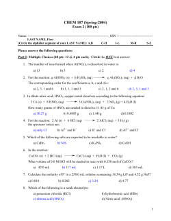 CHEM 107 (Spring