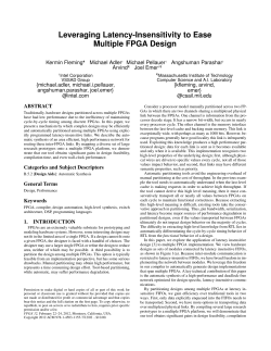 Leveraging Latency-Insensitivity to Ease Multiple FPGA Design