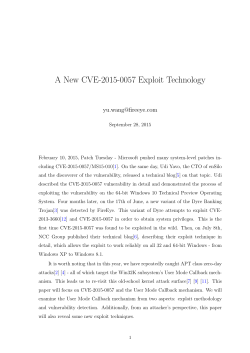 A New CVE-2015-0057 Exploit Technology - Exploit-DB