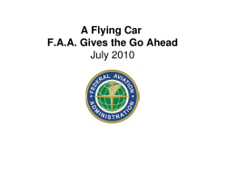 A Flying Car F.A.A. Gives the Go Ahead July 2010