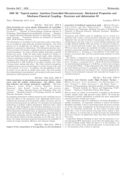 MM 39: Topical session: Interface