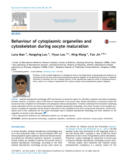 Behaviour of cytoplasmic organelles and cytoskeleton during oocyte