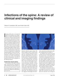 Infections of the spine: A review of clinical and imaging