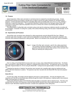 Cutting Fiber Optic Connectors for Cross Section Evaluation