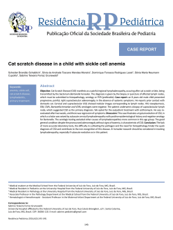Cat scratch disease in a child with sickle cell anemia