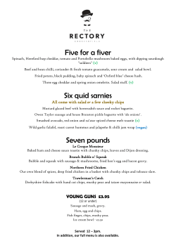 Five for a fiver Six quid sarnies Seven pounds