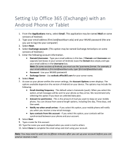 Setting Up Office 365 (Exchange) with an Android Phone or Tablet