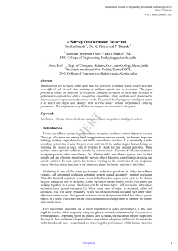 A Survey On Occlusion Detection