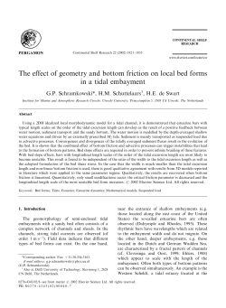The effect of geometry and bottom friction on local bed forms in a