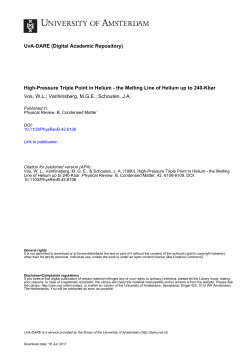 High-Pressure Triple Point in Helium - the Melting Line - UvA-DARE