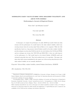 MODELLING DAILY VALUE-AT-RISK USING REALIZED