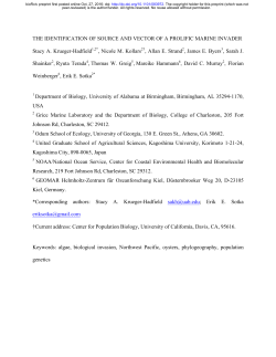 the identification of source and vector of a prolific marine