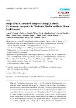 Phage Pan70, a Putative Temperate Phage, Controls Pseudomonas