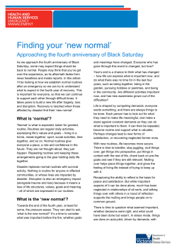 Rob Gordon article - 4th year anniversary of Black Saturday