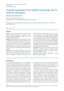 A needs assessment for mobile technology use in medical education