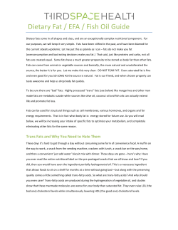 Dietary Fat Guide - Third Space Health