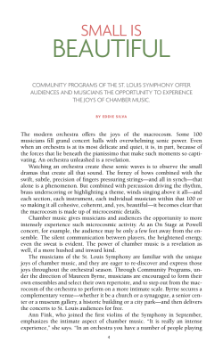 Small Is Beautiful - St. Louis Symphony