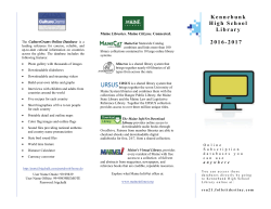 Kennebunk High School Library 2016-2017