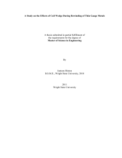 A Study on the Effects of Coil Wedge During Rewinding of Thin