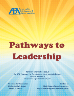 pathway to leadership - American Bar Association